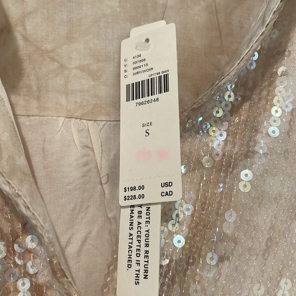 Anthropologie pilcro sequin shirt dress small nwt - Picture 4 of 5